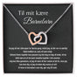 Gave til barnebarn - halskæde i rustfri stål, fra bedstemor, farmor, mormor