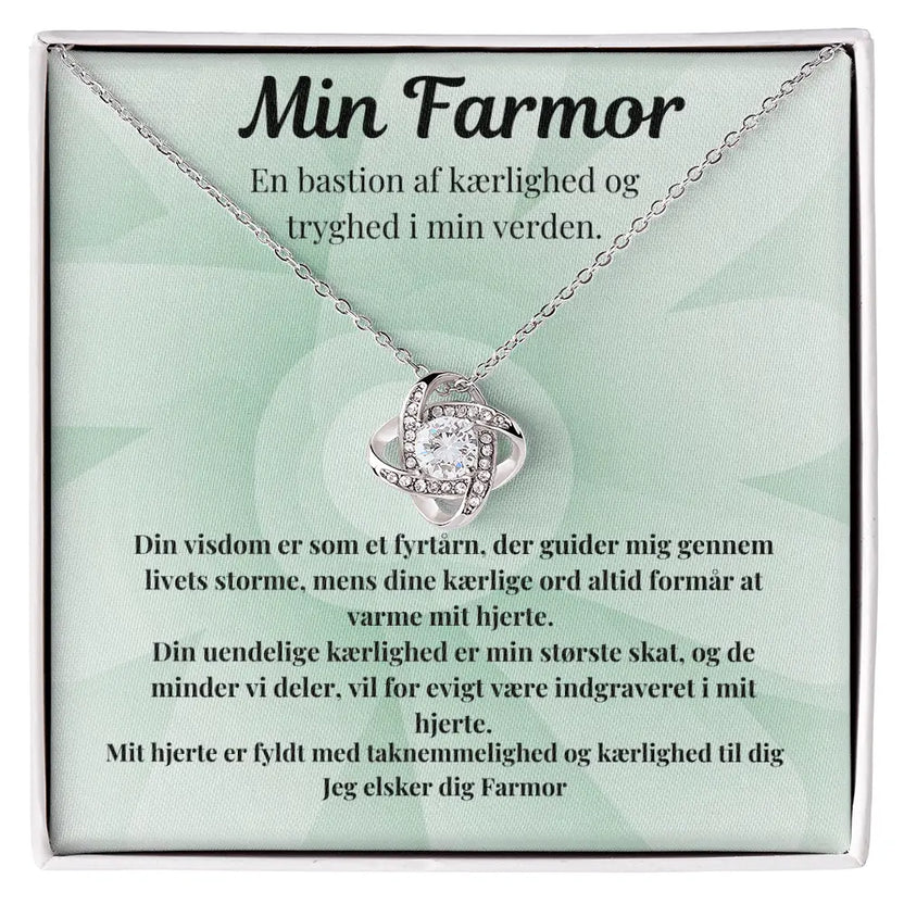 halskæde i rustfrit stål  Præsenteres i gaveæske med rørende tekst til farmor. En betydningsfuld gaveidé fra barnebarn