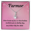 Halskæde med personligt kort - Perfekt gave til farmor