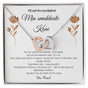 Halskæde med to sammenflettede hjerter i sølv og rosaguld, elegant symbol på kærlighed, kobberbryllupsgave til kone