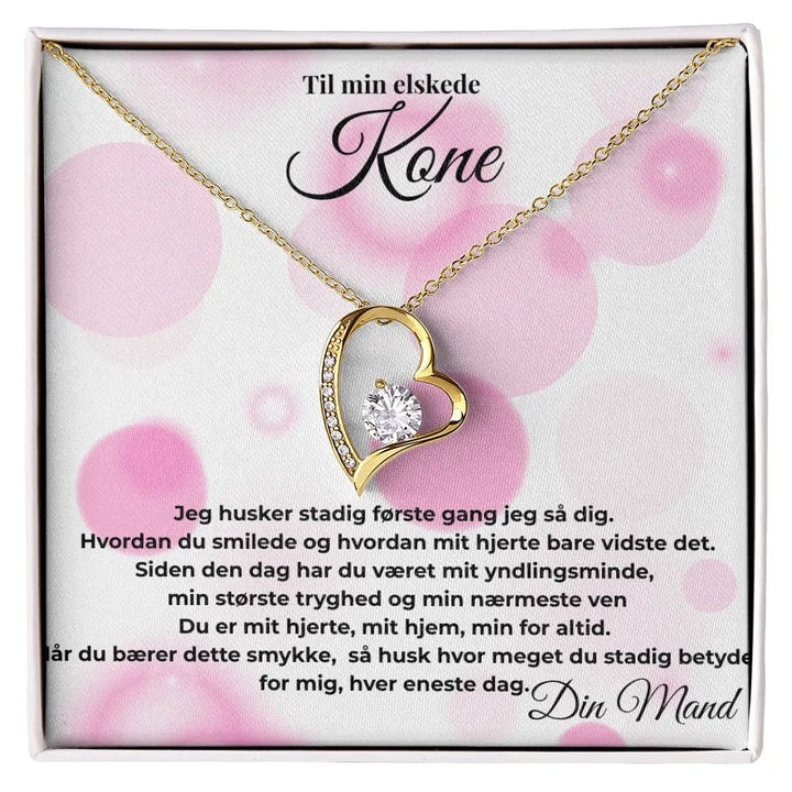 Hjerte halskæde i guld til kone – et symbol på evig kærlighed fra mand