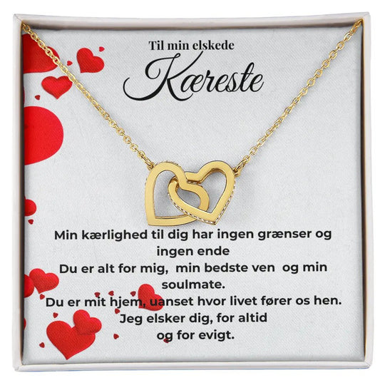 Interlocking heart halskæde i guld til kæreste – en kærlighedsfuld gave med dyb betydning