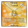 Klassisk hjerte halskæde til soulmate, i Rustfri stål forgyldt
