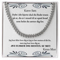 Rustfrit stål Cuban Link halskæde til søn fra mor i standard gaveæske #afsender_mor
