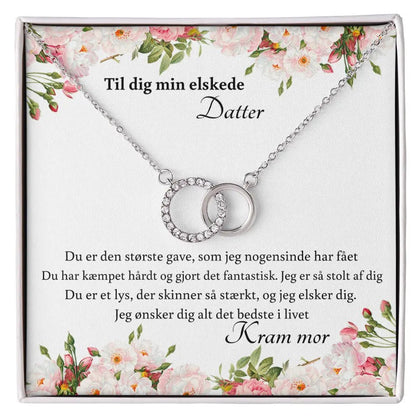 Rustfrit stål halskæde til datter fra mor i standard æske