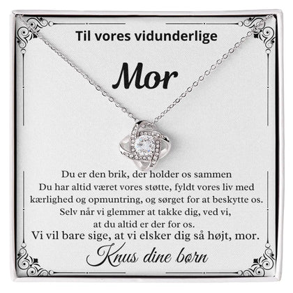 Personlig halskæde til mor fra børn, i rustfri stål. God til Mors dag