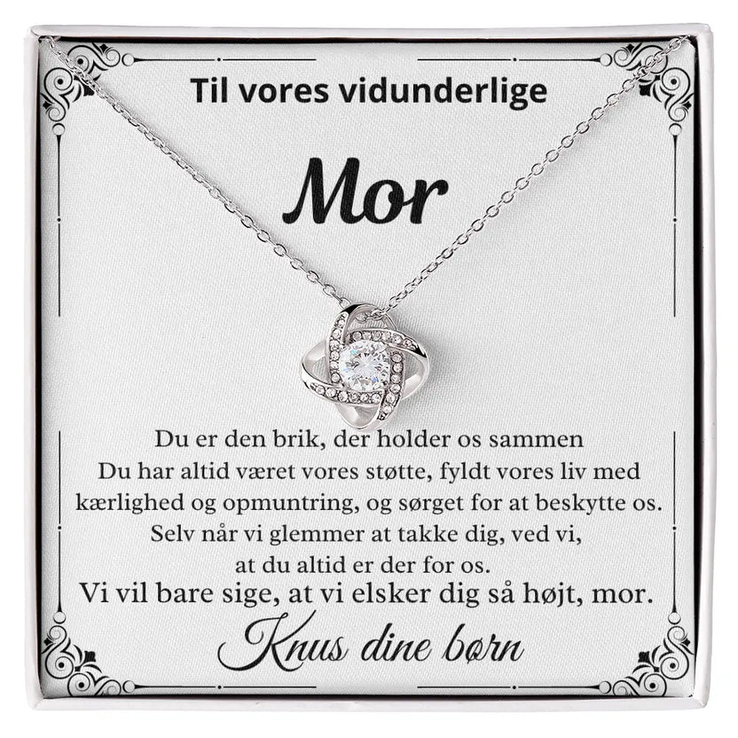 Personlig halskæde til mor fra børn, i rustfri stål. God til Mors dag