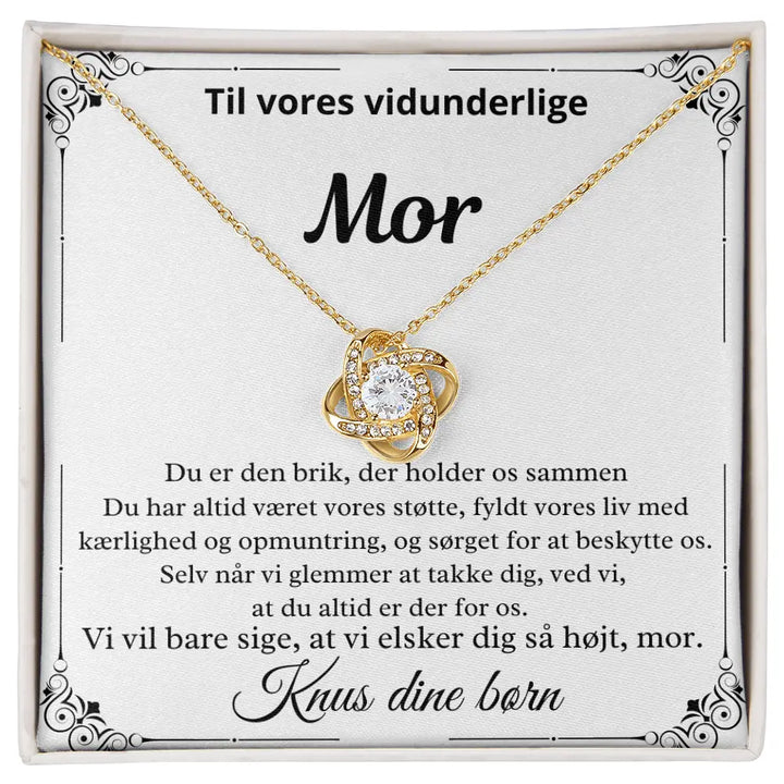 Personlig halskæde til mor i 18k guld belagt rustfrit stål fra børn, God til mors dag