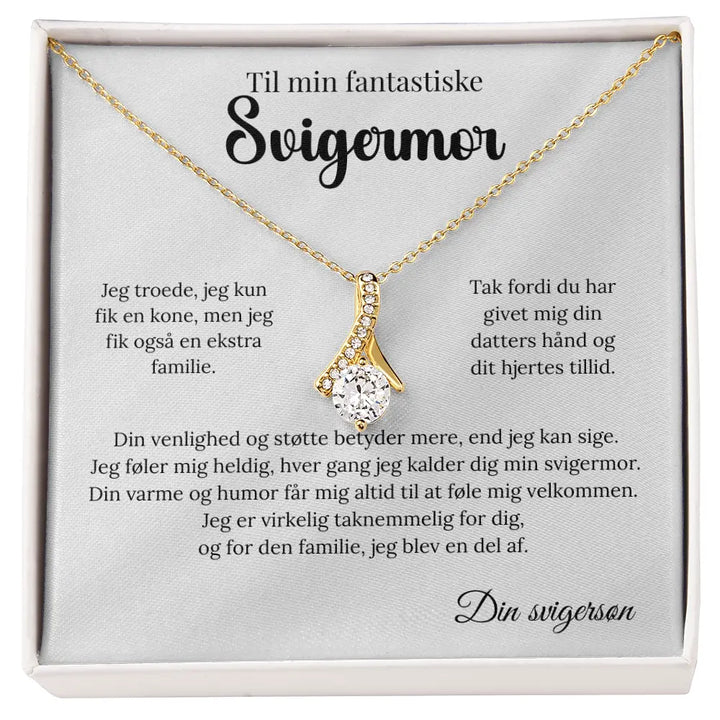 Personlig smykkegave til svigermor – tak fra svigersøn