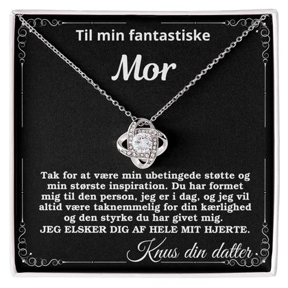 Love knot rustfri stål, gave til mor fra datter