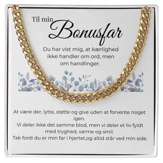Stilfuld herrekæde som gave til fars dag fra bonusbarn