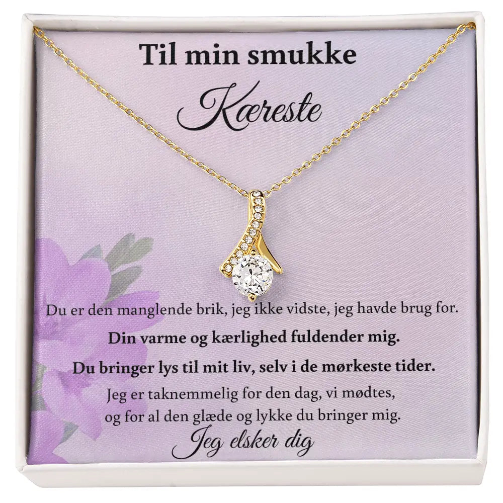 Gave til kæreste, smuk halskæde i guld