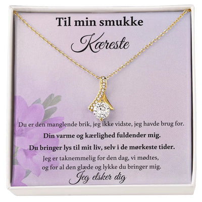Gave til kæreste, smuk halskæde i guld