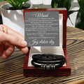 Love You Forever armbånd til mand i LED gaveæske